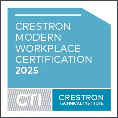 Crestron Technical Institute Modern Workplace Certification 2025 badge