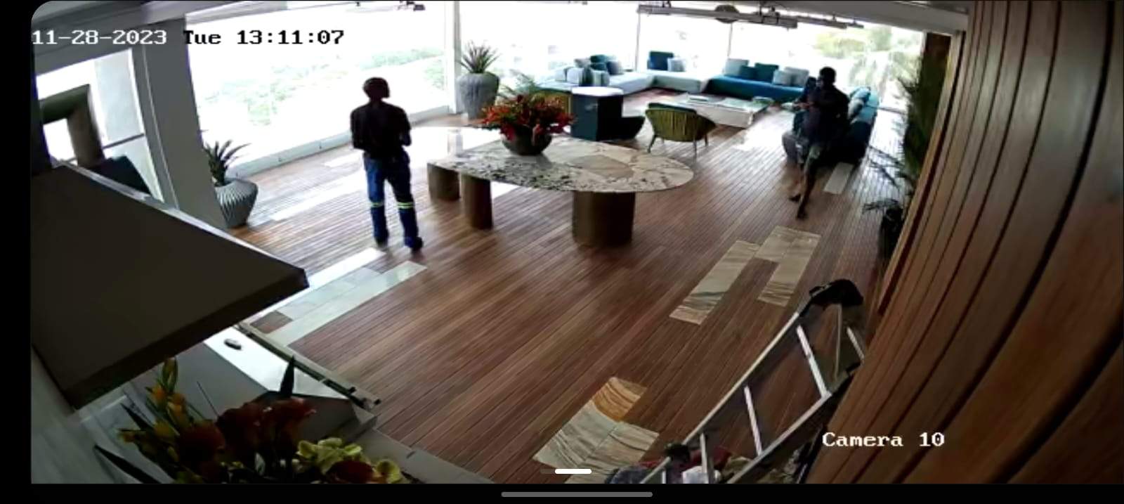 CCTV dome camera installed for residential estate security coverage