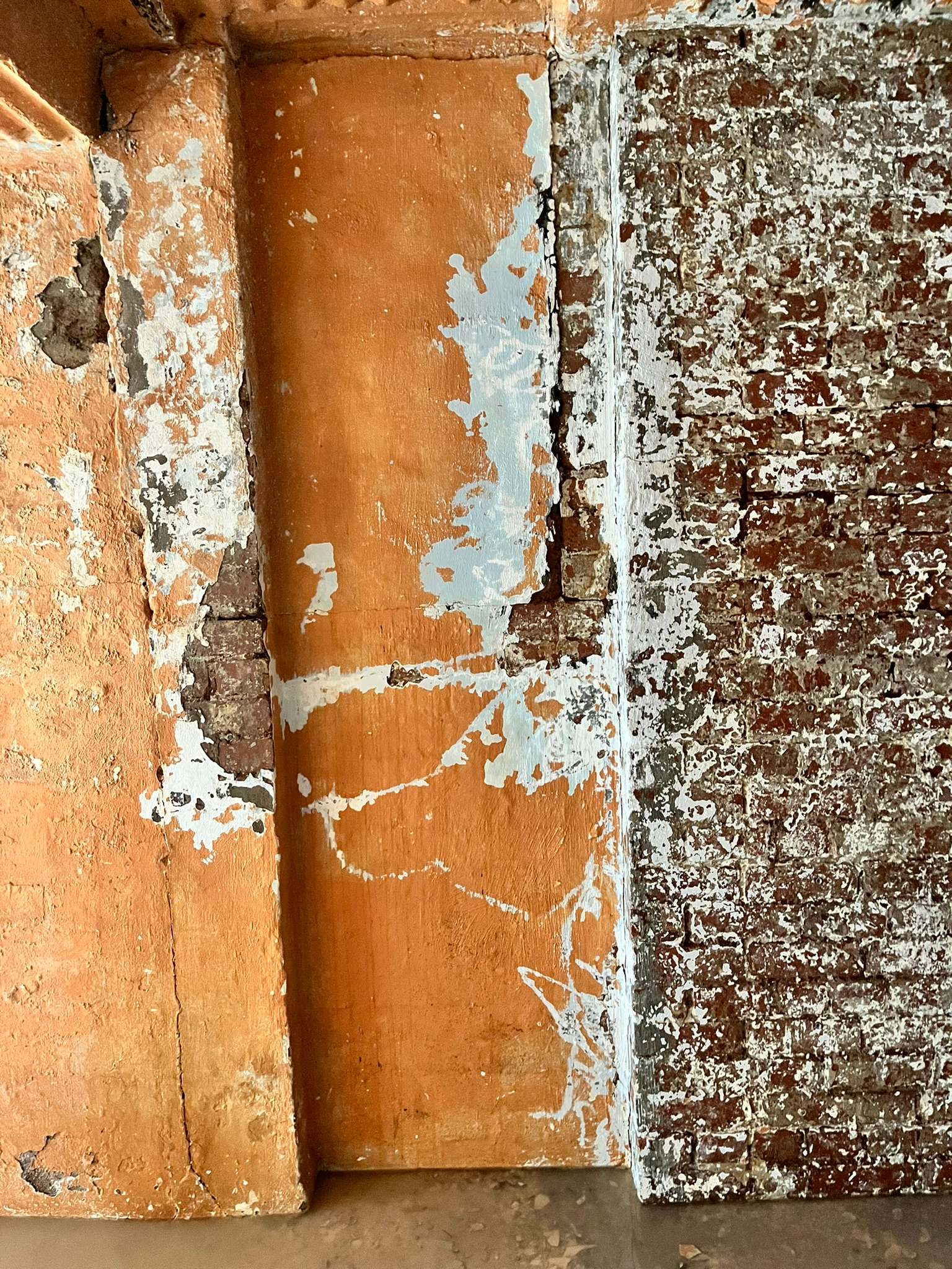 DG Technologies heritage entertainment room build detail: Removing Plaster to Reveal the Original Brickwork