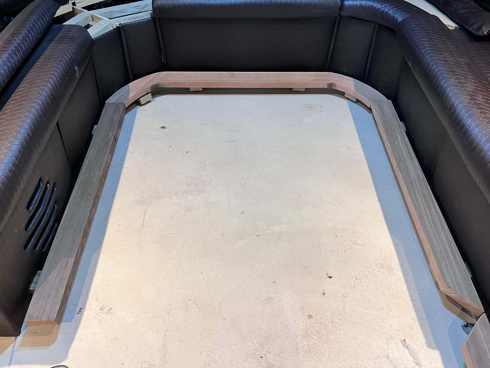 DG Technologies heritage entertainment room build detail: Footrest Installation in Progress