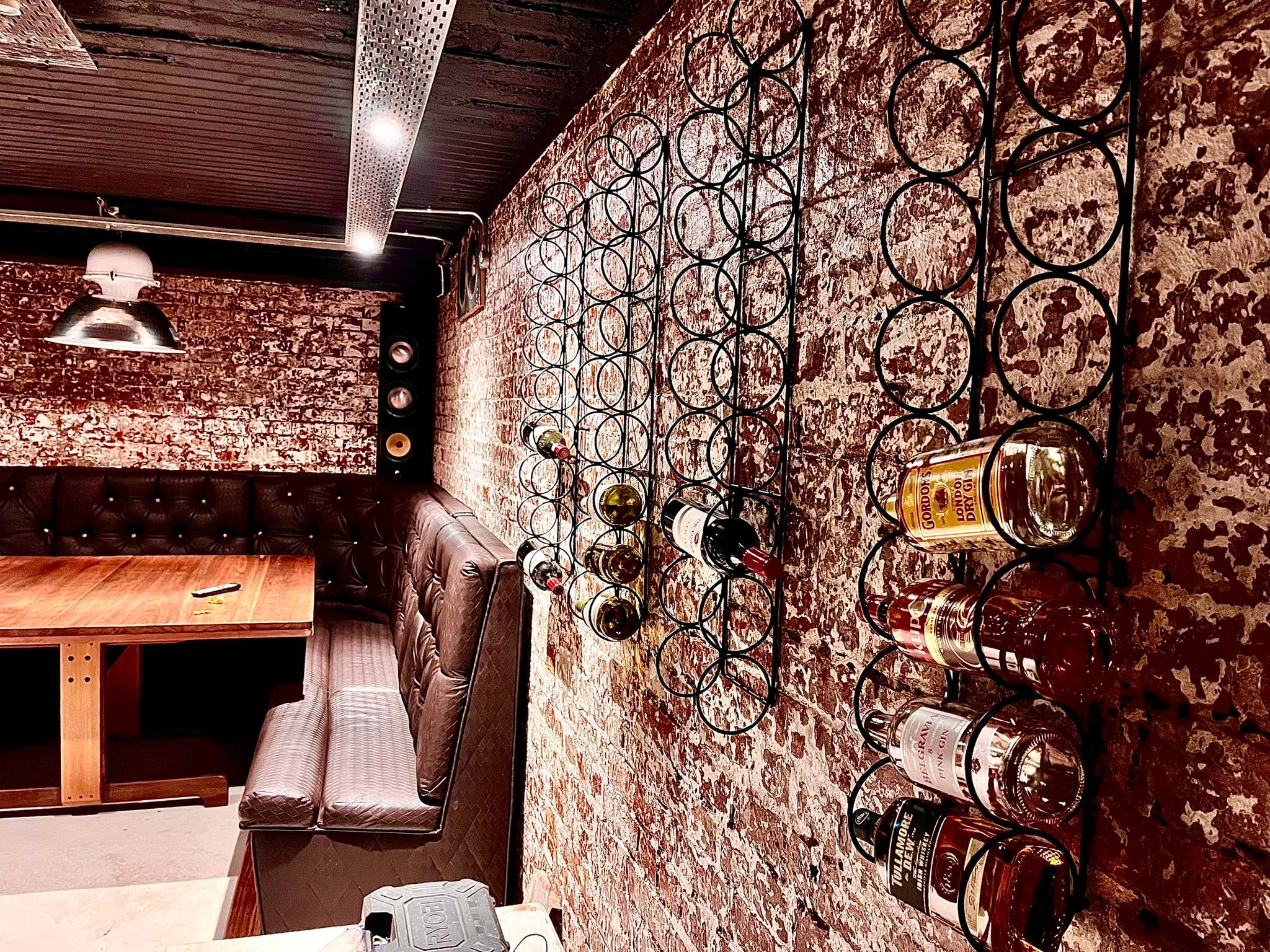 DG Technologies heritage entertainment room build detail: Wine Rack in Progress
