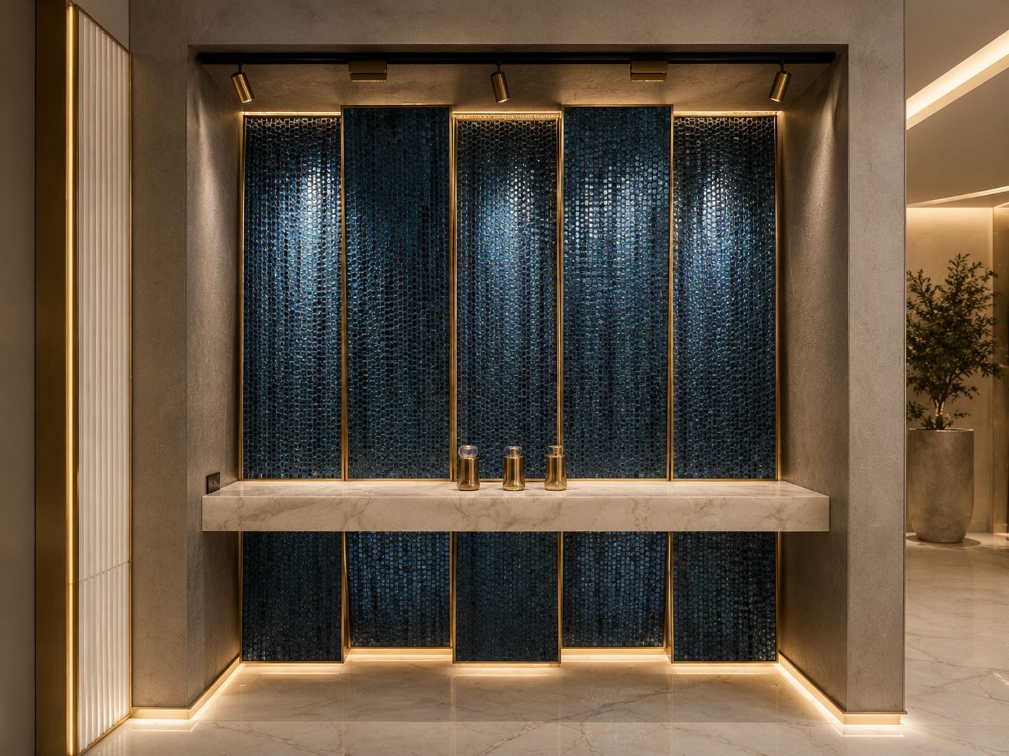 Architectural lighting at the Nonoti residence